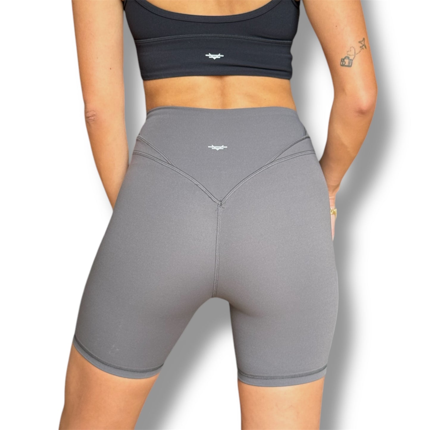 Sculpt High Waisted Biker Shorts - Graphite Grey