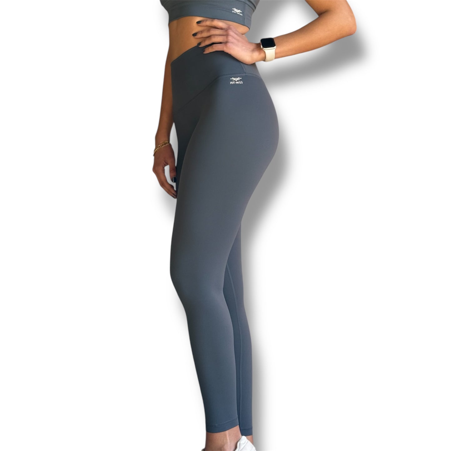 Seamless Front Basic Leggings - Patriot Blue