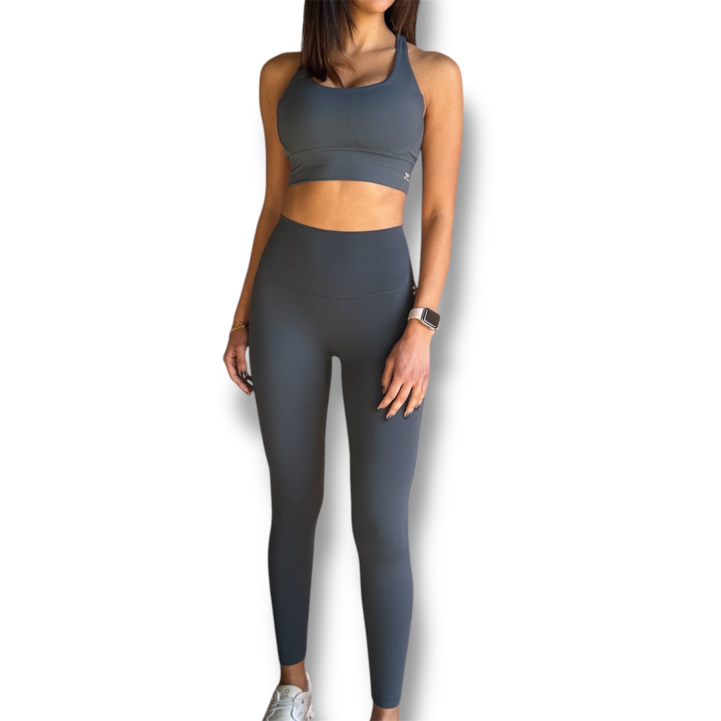 Seamless Front Basic Leggings - Patriot Blue