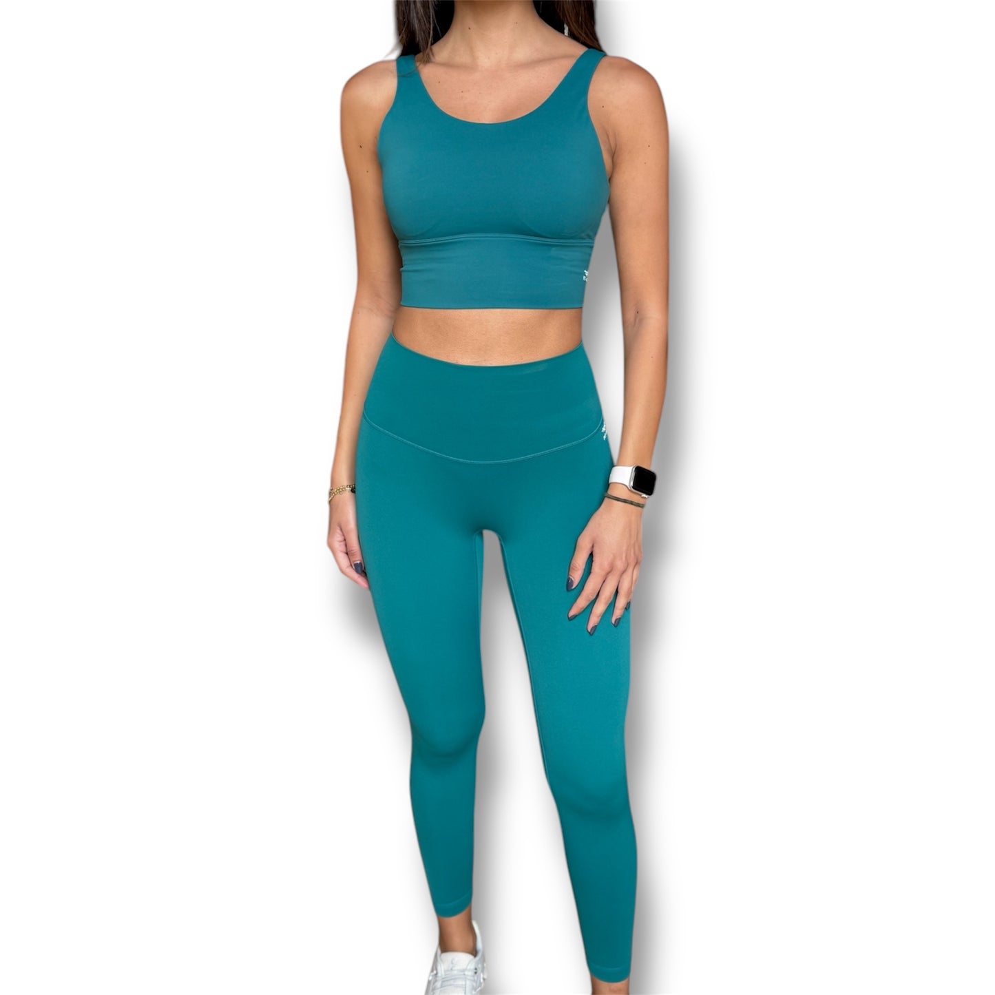 Seamless Front Basic Leggings - Dark Teal