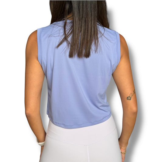 Basic Sleeveless Crop Top - Mauve