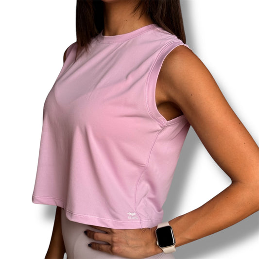 Basic Sleeveless Crop Top - Light Thulian
