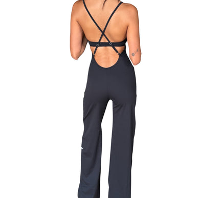 Cross-Back Flare Jumpsuit