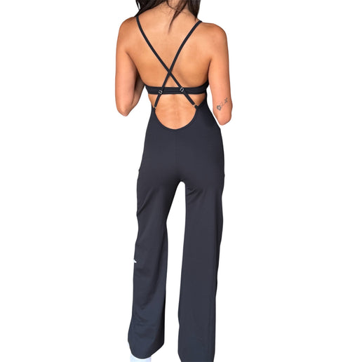 Cross-Back Flare Jumpsuit