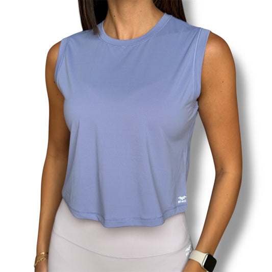 Basic Sleeveless Crop Top - Mauve