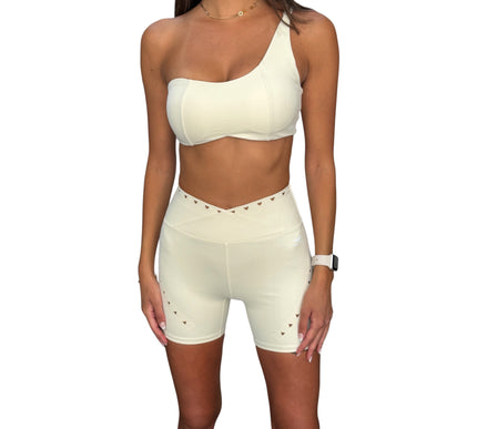 V-Waist Triangle Cut-Out Bike Shorts