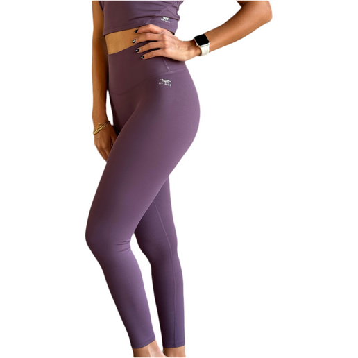 Seamless Front Basic Leggings - English Violet