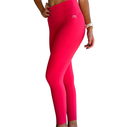 Seamless Front Basic Leggings - Magenta