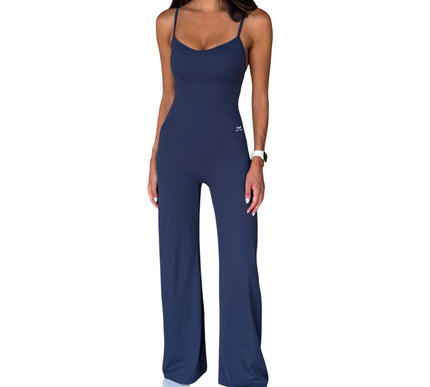 Cross-Back Flare Jumpsuit