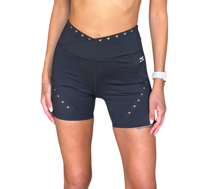 V-Waist Triangle Cut-Out Bike Shorts