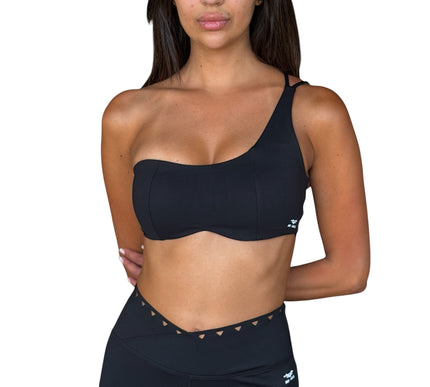 One-Shoulder Triangle Cut-Out Bra