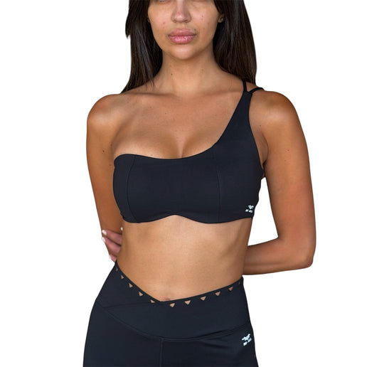 One-Shoulder Triangle Cut-Out Bra