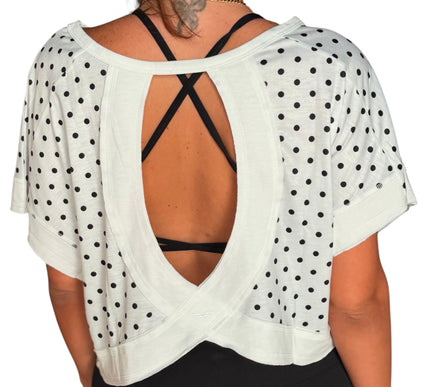 Polka Twist-Back Tee