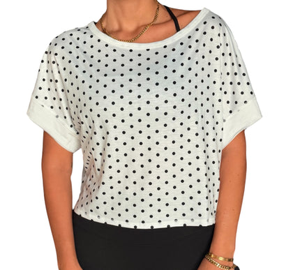 Polka Twist-Back Tee