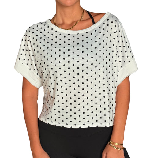 Polka Twist-Back Tee