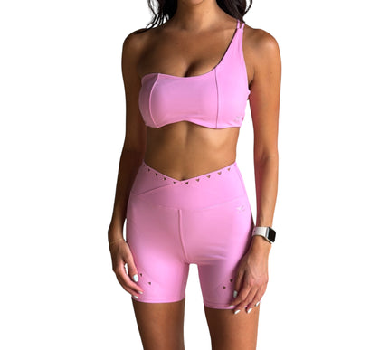 One-Shoulder Triangle Cut-Out Bra