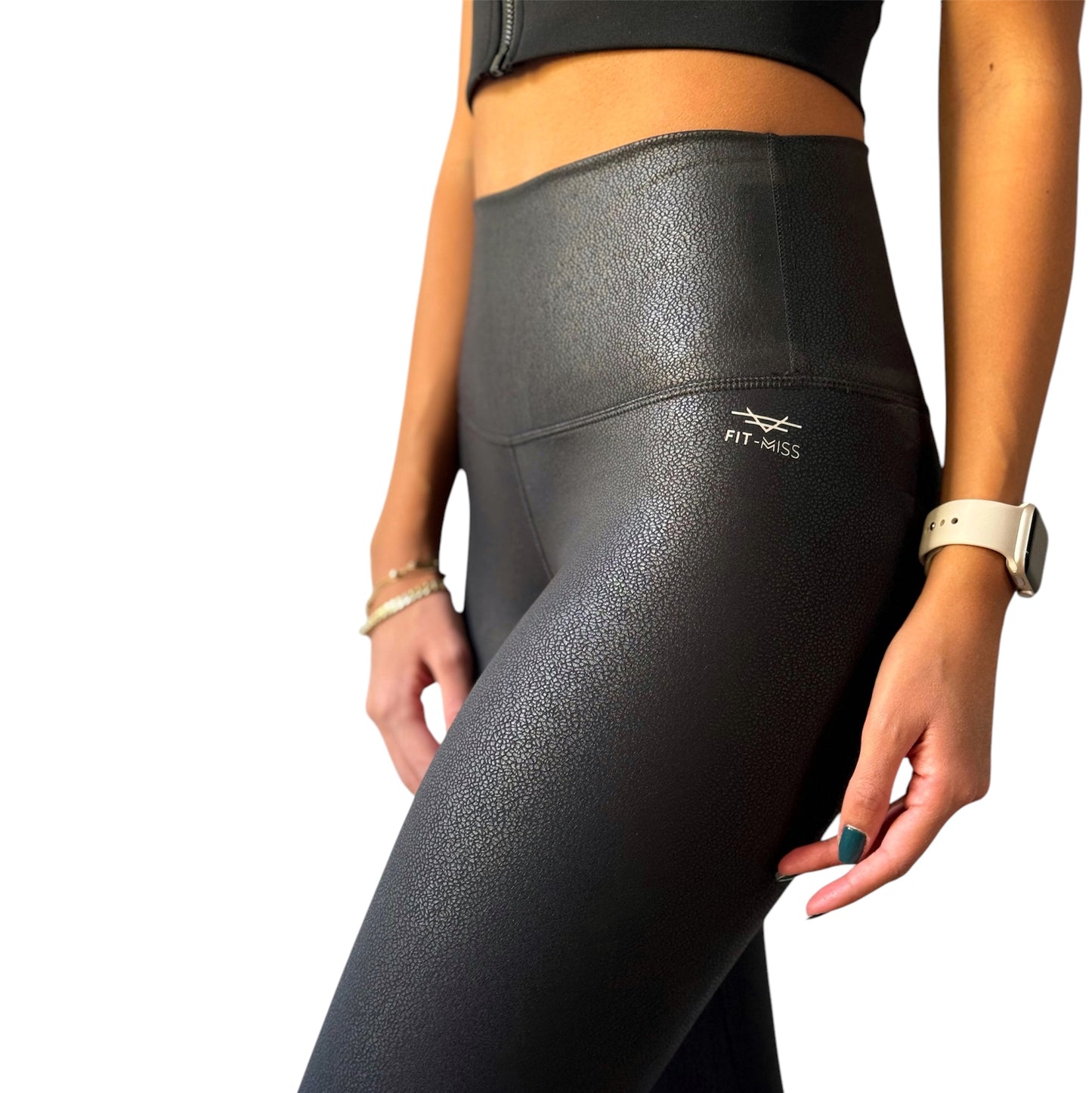 Basic Leggings - Leather Black