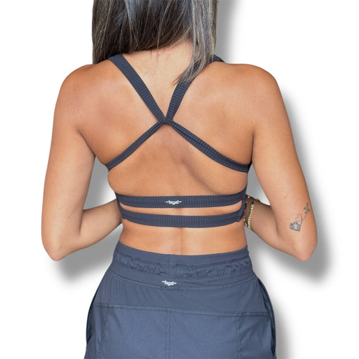 Strappy Back Rib Crop Top