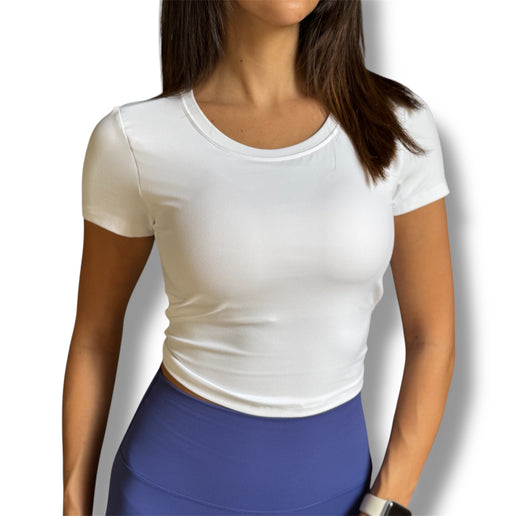Fit Back Tie Cropped Tee