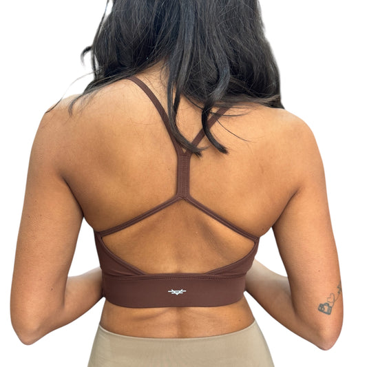 Radiant Padded Crop Top - Chestnut Brown