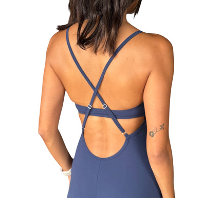 Cross-Back Flare Jumpsuit