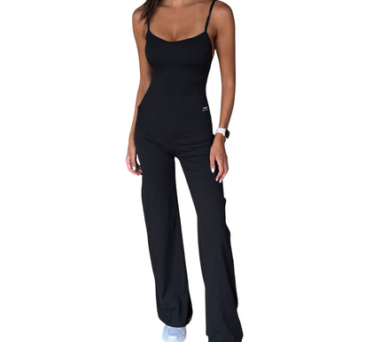Cross-Back Flare Jumpsuit