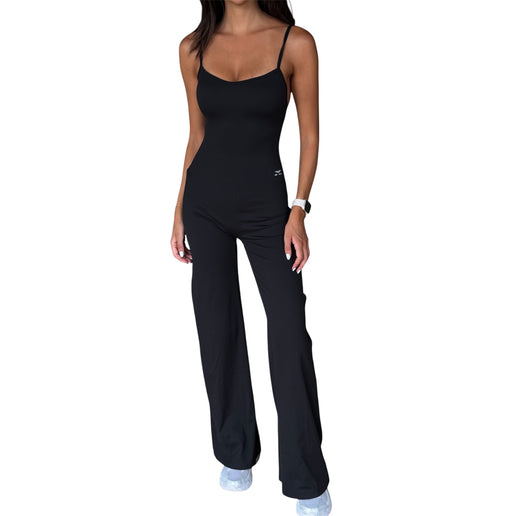 Cross-Back Flare Jumpsuit