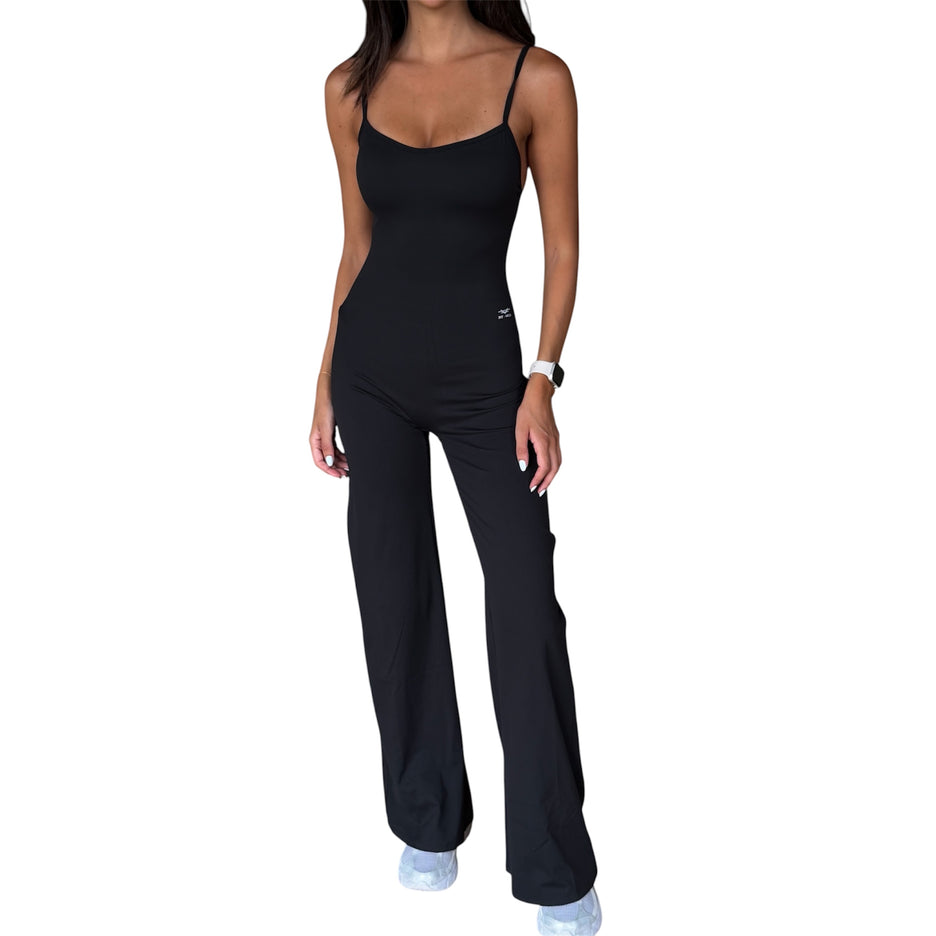 Cross-Back Flare Jumpsuit