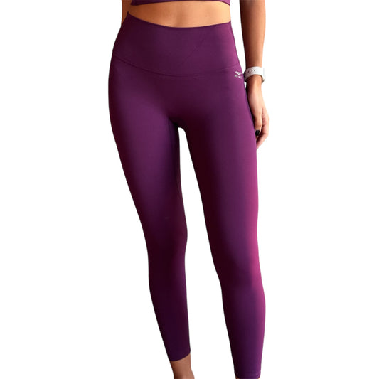 Seamless Front Basic Leggings - Magenta Purple