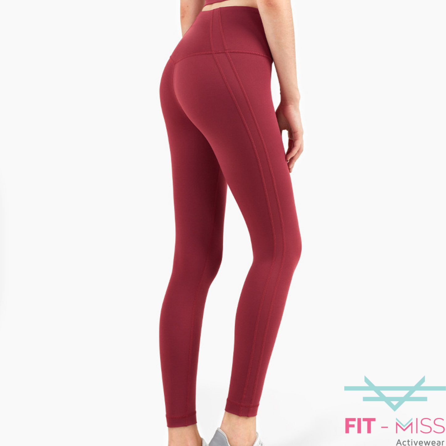 BackStitch Sculpted Leggings - Wine Red