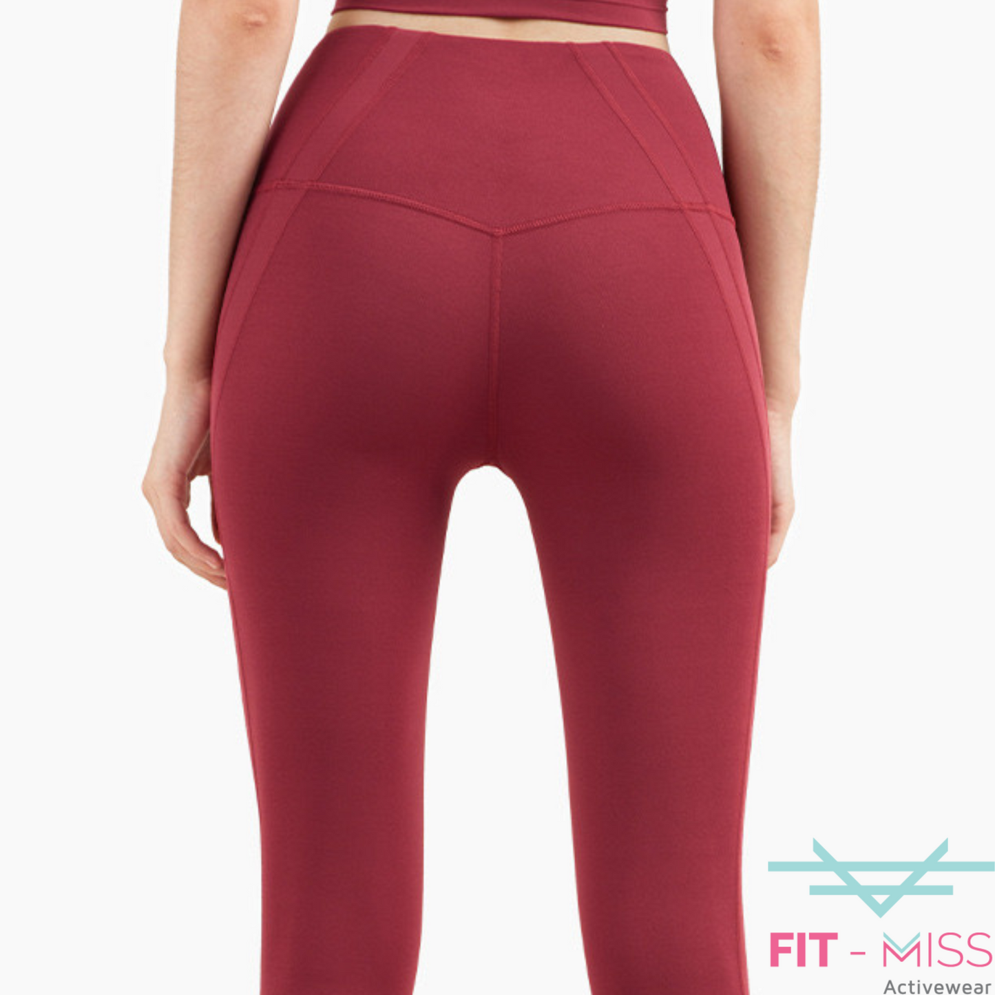 BackStitch Sculpted Leggings - Wine Red