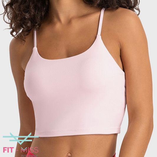 Basic Padded Crop Top - Baby Pink