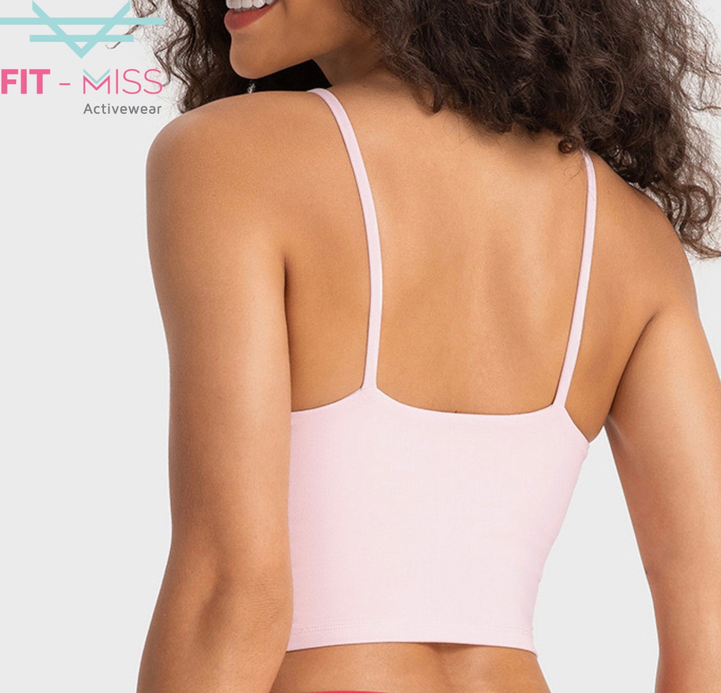 Basic Padded Crop Top - Baby Pink