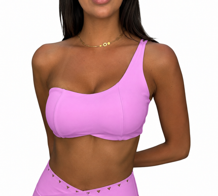 One-Shoulder Triangle Cut-Out Bra