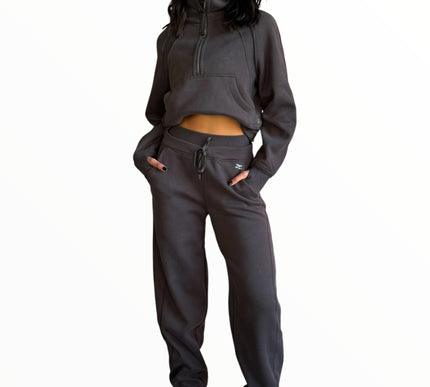 Comfy Edge Fleece Set - Graphite Grey