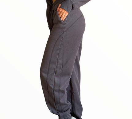 Comfy Edge Fleece Set - Graphite Grey