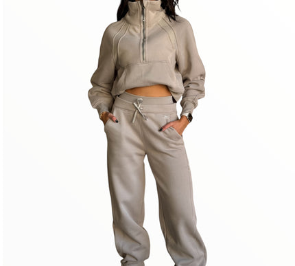 Comfy Edge Fleece Set - Harbor Grey