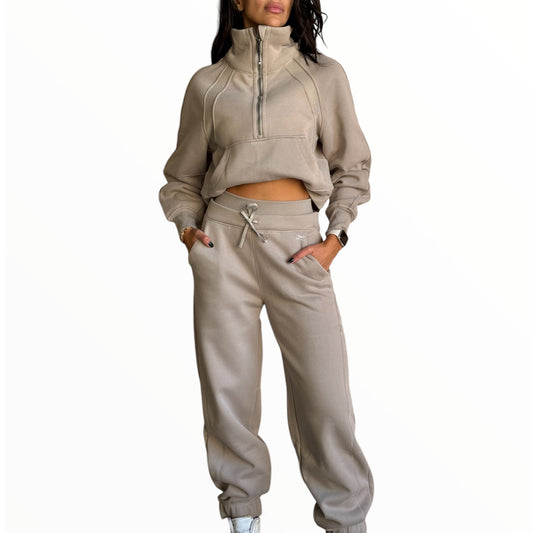 Comfy Edge Fleece Set - Harbor Grey