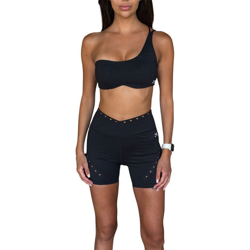 One-Shoulder Triangle Cut-Out Bra