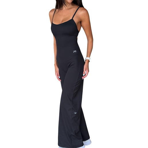 Cross-Back Flare Jumpsuit