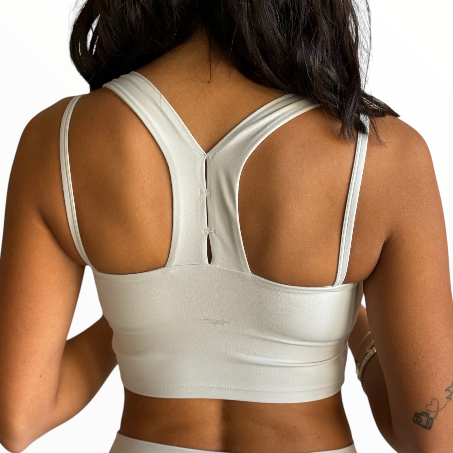 Double Straps Padded Top - Light Grey