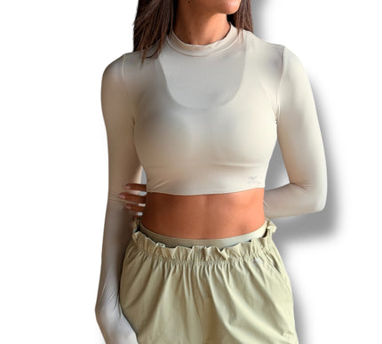 Cloud Long Sleeve Crop Top