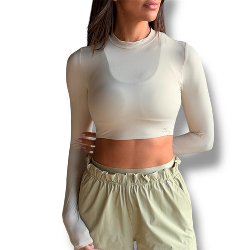 Cloud Long Sleeve Crop Top
