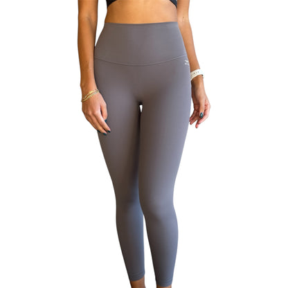 Seamless Front Basic Leggings - Titanium