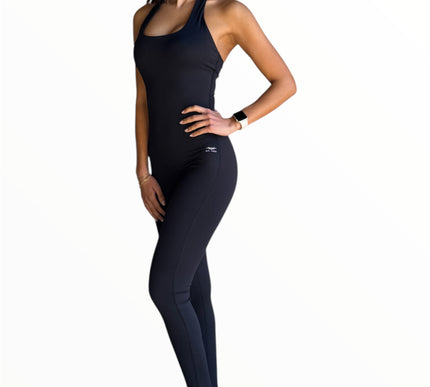 Halter Neck Jumpsuit - Black