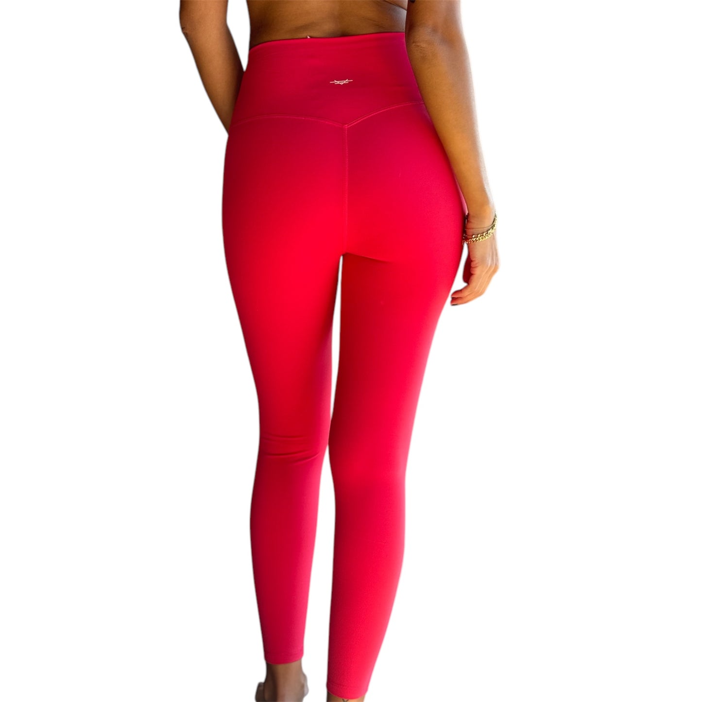 Seamless Front Basic Leggings - Magenta