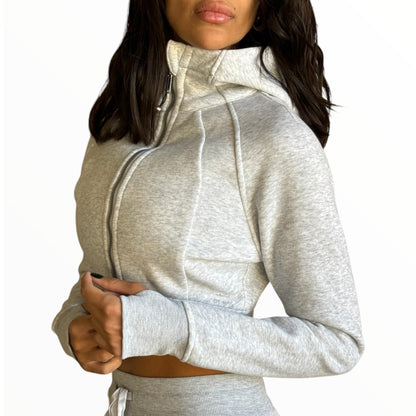 Fitted Fleece Set - Cool Grey