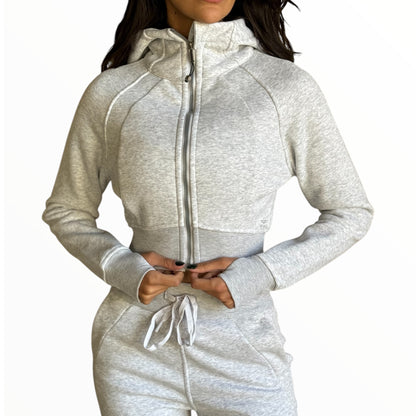 Fitted Fleece Set - Cool Grey