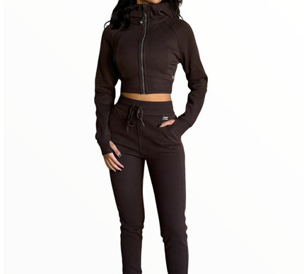Fitted Fleece Set - Espresso