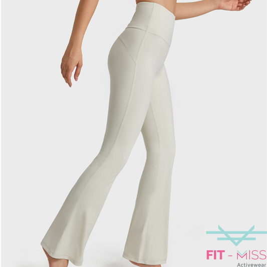 FlareFlow Active Leggings - Beige